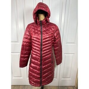 Womens Calvin Klein Packable Down Hooded Jacket L